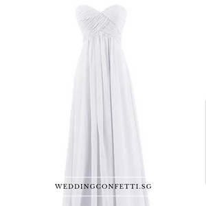Kerdelia White Chiffon Tube Dress - WeddingConfetti