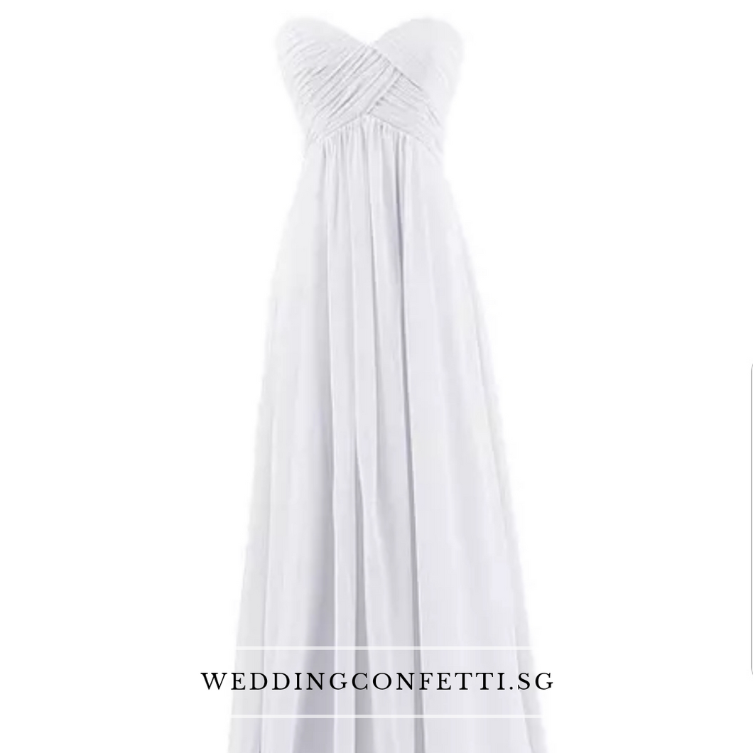 Kerdelia White Chiffon Tube Dress - WeddingConfetti