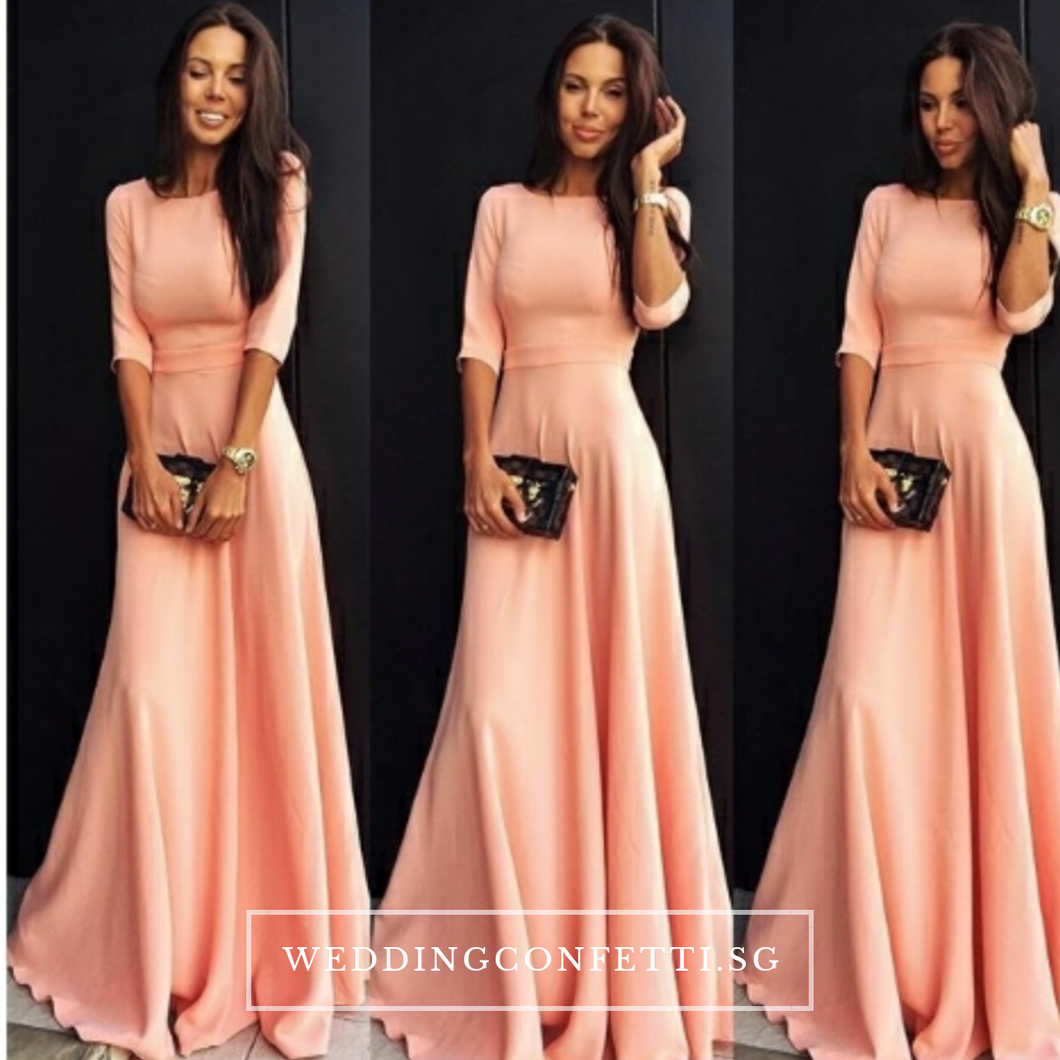 The Azzuria Pink Long Sleeves Dress - WeddingConfetti