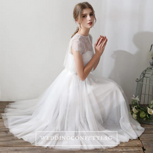Load image into Gallery viewer, The Zelda Wedding Bridal White Two Piece Dress - WeddingConfetti