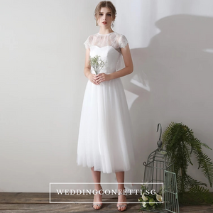 The Zelda Wedding Bridal White Two Piece Dress - WeddingConfetti
