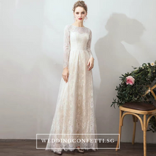 Load image into Gallery viewer, The Jerena Wedding Bridal Long Sleeves Gown - WeddingConfetti