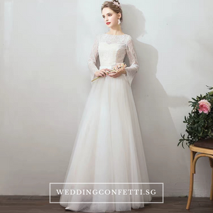 The Jerena Wedding Bridal Long Sleeves Gown - WeddingConfetti