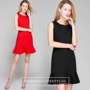 The Ixora Red/Black Fishtail Dress (Available in 2 colours) - WeddingConfetti