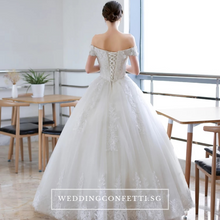 Load image into Gallery viewer, The Anna Wedding Bridal Off Shoulder Gown - WeddingConfetti