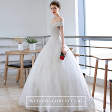 Load image into Gallery viewer, The Anna Wedding Bridal Off Shoulder Gown - WeddingConfetti