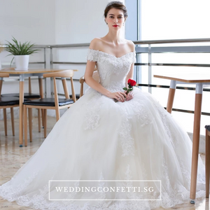 The Anna Wedding Bridal Off Shoulder Gown - WeddingConfetti