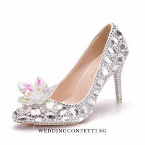 Wedding Bridal Cinderella Crystal Heels - WeddingConfetti