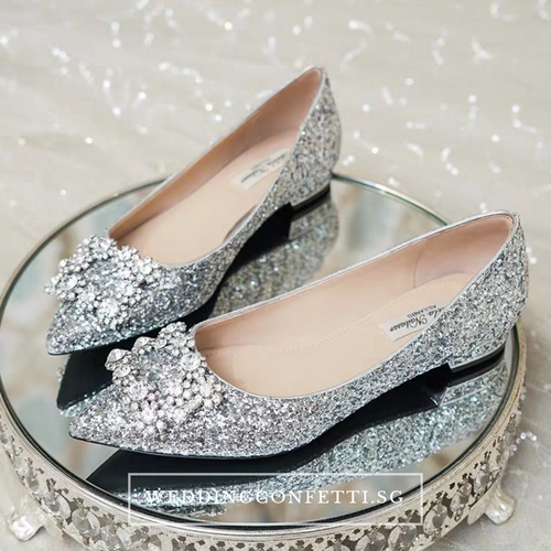 Wedding Bridal Crystal Flats - WeddingConfetti