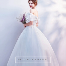 Load image into Gallery viewer, The Athelia Wedding Bridal Off Shoulder Ball Gown - WeddingConfetti