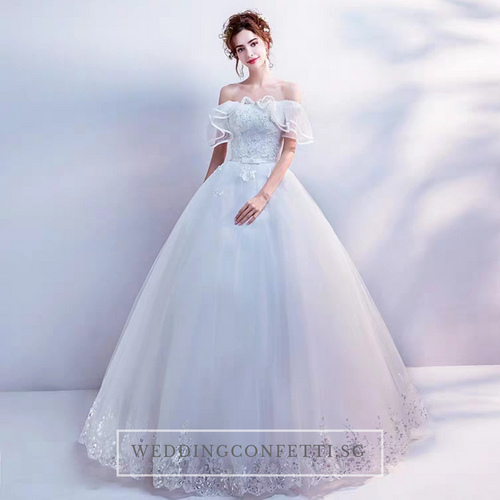 The Athelia Wedding Bridal Off Shoulder Ball Gown - WeddingConfetti