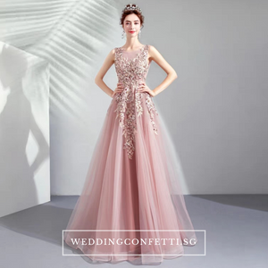 The Lovelia Pink Sleeveless Gown - WeddingConfetti