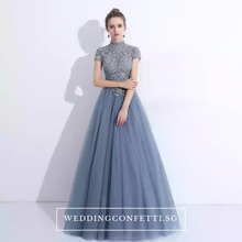 Load image into Gallery viewer, The Ariana Champagne / Blue / Red Tulle Lace Gown (Available in 3 Colours) - WeddingConfetti