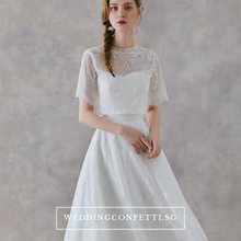 Load image into Gallery viewer, The Rachelle Wedding Bridal White Two Piece Dress - WeddingConfetti