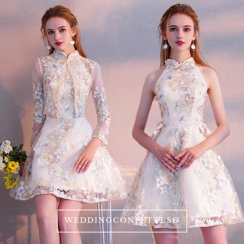 The Clara Cheongsam Mandarin Collar Short Dress - WeddingConfetti