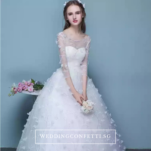 The Patrina Wedding Bridal Long Illusion Sleeves Gown - WeddingConfetti
