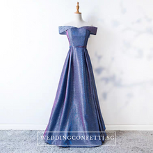 Load image into Gallery viewer, The Cailey Iridescent Off Shoulder Gown - WeddingConfetti