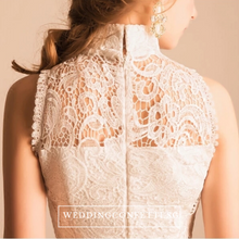 Load image into Gallery viewer, The Trisher Wedding Mermaid Mandarin Collar Gown - WeddingConfetti