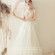 Load image into Gallery viewer, The Reyale Wedding Bridal Sleeveless Dress - WeddingConfetti