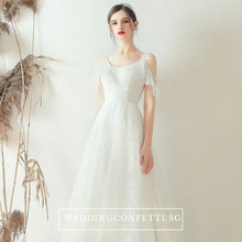 Load image into Gallery viewer, The Viveca Wedding Bridal Off Shoulder Dress - WeddingConfetti