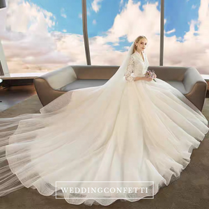 The Kaytlyn Wedding Bridal Long Sleeves Gown - WeddingConfetti