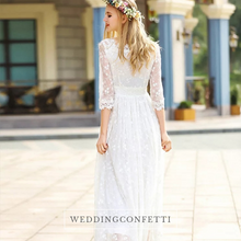 Load image into Gallery viewer, The Lelaine Bohemian White Dress - WeddingConfetti