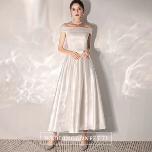The Aleia Wedding Bridal Off Shoulder Dress - WeddingConfetti