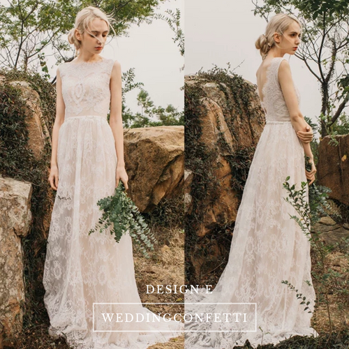 The Reyale Bohemian Wedding Sleeveless Gown - WeddingConfetti