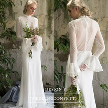 Load image into Gallery viewer, The Willow Bohemian Wedding Long Sleeves Dress - WeddingConfetti