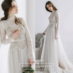 The Lorde Bohemian High Neck Bridal Gown - WeddingConfetti