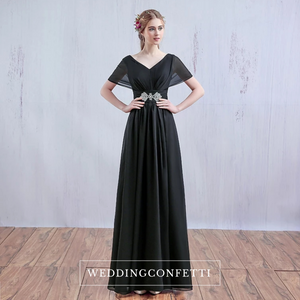 The Klaris Short Sleeves Chiffon Dress - WeddingConfetti