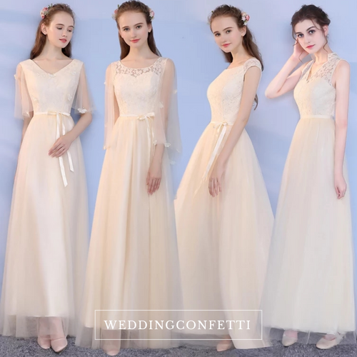 The Lorraine Grey / Champagne Bridesmaid Dress (Available in 2 colours) - WeddingConfetti