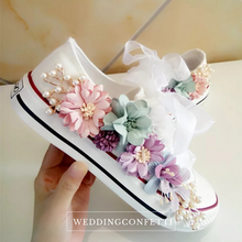 Load image into Gallery viewer, Wedding Bridal Floral Sneakers (Available in 2 colours) - WeddingConfetti