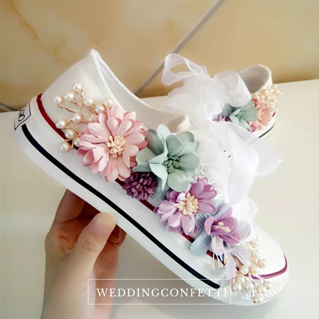 Wedding Bridal Floral Sneakers (Available in 2 colours) - WeddingConfetti