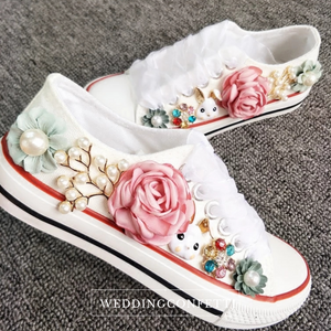 Wedding Bridal Floral Sneakers - WeddingConfetti