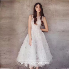 Load image into Gallery viewer, The Derlaine White / Black Sleeveless Gown - WeddingConfetti