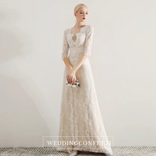 Load image into Gallery viewer, The Idora Lace Wedding Bridal Long Sleeves Dress - WeddingConfetti