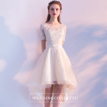 Load image into Gallery viewer, The Liestte Pink / Champagne Lace Dress - WeddingConfetti