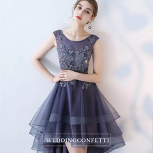 Load image into Gallery viewer, The Cecil Blue Hi Low Sleeveless Dress - WeddingConfetti