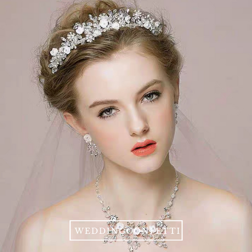 Bridal Hair Crown And Necklace - WeddingConfetti