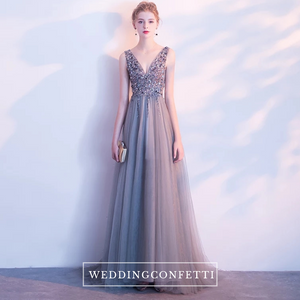 The Sophiela Glittery Sleeveless Sequins Gown (Available in 2 colours) - WeddingConfetti