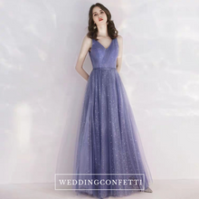 Load image into Gallery viewer, The Canopus Blue Sleeveless Star Gown - WeddingConfetti