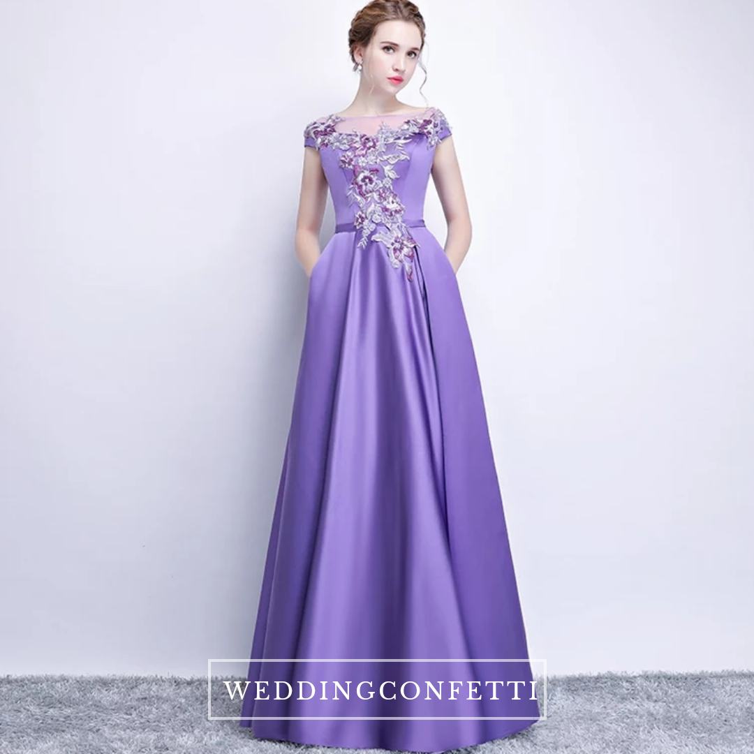 Purple ball gown on sale dress