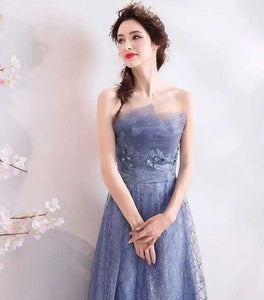 The Yennie Tube Blue Gown - WeddingConfetti