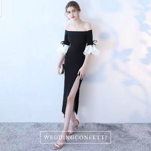 The Fayth Cocktail Black Trumpet Sleeves Dress - WeddingConfetti