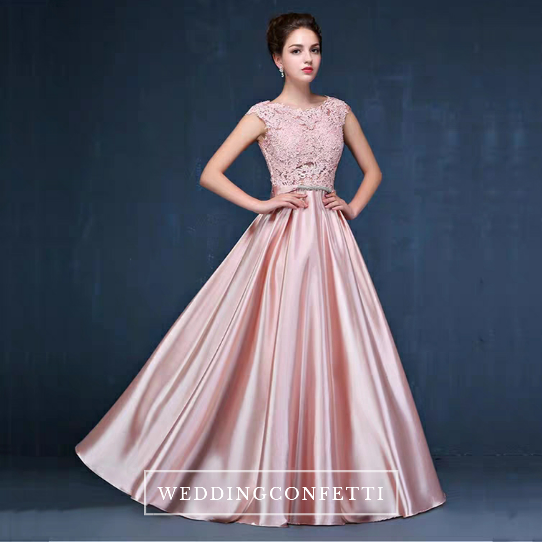 The Patrina Cap Sleeves Gold Grey Blue Purple Red Pink