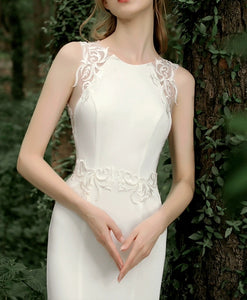 The Jessamy Wedding Bridal Sleeveless White Gown - WeddingConfetti