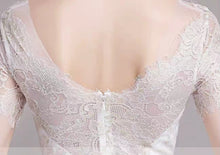Load image into Gallery viewer, The Nikita Wedding Bridal Short Sleeve Lace Dress - WeddingConfetti