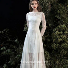 Load image into Gallery viewer, The Rafflyn Wedding Bridal Long Sleeves Dress - WeddingConfetti