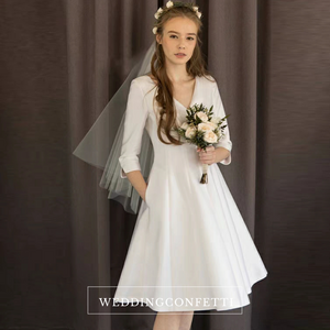 The Kalista Wedding Bridal Short Gown - WeddingConfetti